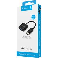 SANDBERG Adapter DisplayPort-VGA. Konvertiert DisplayPort Ausgang zu VGA Ausgang. (508-43)