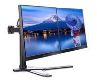 IIYAMA DS1002D-B1 Dual-Monitor Tischhalterung mit Standfuss für Displays von 10-30Zoll VESA 75x75 mm