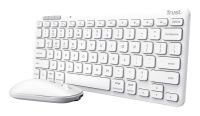 Trust Lyra Tastatur und Maus Set RF Wireless + Bluetooth Weiß Tastaturen PC -kabellos-