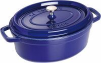 Staub La Cocotte 29cm oval dunkelblau, Gusseisen Auflaufformen + Bräter