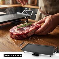 MELISSA Teppanyaki-Grillplatte / 2000 W / 47,5 x 26,5 cm / Antihaftbeschichtung / Einstellbarer Thermostat / Cool-Touch-Griffe