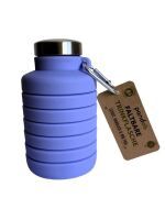 PANDOO Trinkflasche 700ml faltbar Silikon lila