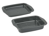 CHG Aroma-Bräter 39x28x7cm mit Deckel Emaille