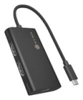 ICY BOX IB-AD1030-C USB Type-C auf 3x HDMI Externe Gehäuse