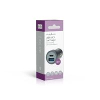 Nedis Auto-Ladegerät / 1.5 / 2.0 / 3.0 A / Anzahl der Ausgänge: 2 / Port Type: USB-A / USB-C™ / Automatische Spannungswahl
