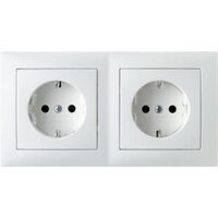 Berker 47208989 Steckdosen-Kombination - Type F - White - Duroplast - IP20 - 250 V - 16 A