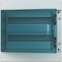 ABB Aufputzverteiler 2-reihig 36 PLE transp. Tür (180° R/L) Petrol-Blau