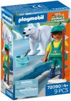 PLAYMOBIL 72090 Zoo: Eisbär und Pfleger