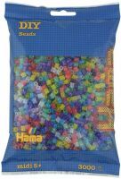 Malte Haaning Plastic A/S Hama® Bügelperlen Midi - Transparent Glitter 3000 Perlen.