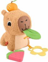 Mattel Fisher-Price sensorisches Babyspielzeug Kuschel-Capybara Plüschtier mit Beißring und Rassel f