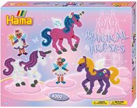 Malte Haaning Plastic A/S Hama® Bügelperlen Midi - Geschenkpackung Zauberhafte Pferde - 2 Stiftplatt