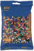 Malte Haaning Plastic A/S Hama® Bügelperlen Midi - Vollton Mix 3000 Perlen (22 Farben).