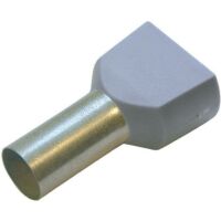 Multipack Haupa TWIN-ADERENDHÜLSE     2,5 /10 (273404 GRAU) - 100 Stück