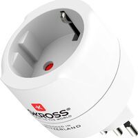 Skross Reiseadapter Europa nach Schweiz + Italien + Brasilien - Für 2- und 3-polige Geräte (Erdung oder Euro-Stecker)