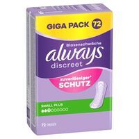Multipack 3x Always Discreet Inkontinenz Small Plus Gigapack 72 Stück