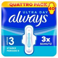 Multipack 3x Always Ultra Binde - Größe 3 - Long Plus mit Flügeln Quattropack 40 Stück