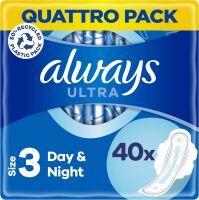 Multipack 3x Always Ultra Damenbinden Long Plus (Größe 3) Mit Flügeln 40 Stück