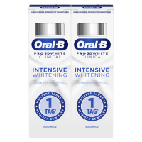 Multipack 12x Oral-B Pro 3D White Clinical Intensive Whitening Zahnpasta, Kühle Minze, 2x75ml