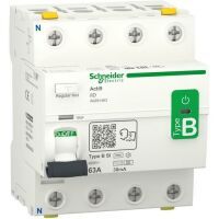 Schneider Electric A9Z61463 - FI-Schutzschalter Allstromsensitiv 4P 63A FI Typ B-SI