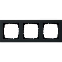 GIRA 021309 Abdeckrahmen 3f E2 Schwarz m 21309