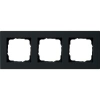 GIRA Abdeckrahmen 3f flach E2 Schwarz m 0213095