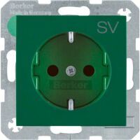 Berker Steckdose SCHUKO 47238903 S.1/B.3/B.7 grün glaenzend