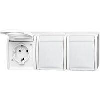 BUSCH JAEGER 2084-0-0712 - CEE 7/3 - 2P+E - White - IP44 - 250 V - 16 A