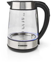 MELISSA Digitaler Wasserkocher / 1,7 l / 2200 W / Glas / 50/70/80/90/100 °C Voreinstellungen / 360° Pirouettenboden / Verdecktes Heizelement / Strix® Regler / Warmhaltefunktion / Trockengehschutz