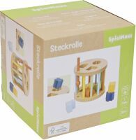 VEDES Großhandel GmbH - Ware SpielMaus Holz Steckbox, rund, 6 Steine