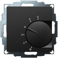 Eberle Raumthermostat schwarz matt 55x55 5-30°C AC 230V 1 Öffner 10A