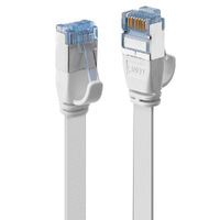 LINDY Patchkabel Cat6A U/FTP Flachband weiß 10m (47545)