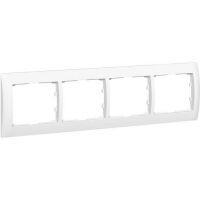 Legrand Abdeckrahmen 4-fach waagerecht Galea ultraweiß
