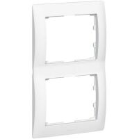 Legrand Rahmen 2-fach senkrecht Galea ultraweiß