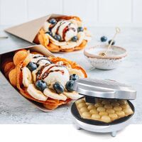 Trebs Blasenwaffeleisen Comfortbakery mit Kontrollleuchte und Antihaftbeschichtung