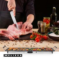 MELISSA Teppanyaki-Grillplatte / 1800 W / 90 x 23 cm / Antihaftbeschichtung / Einstellbarer Thermostat / Cool-Touch-Griffe