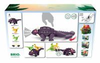 Ravensburger BRIO World  36082 Dinosaurier Ankylosaurus | Zug & Dinosaurier-Spielset für Kinder ab 