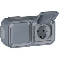 Legrand FRAP 2F VV-SSDO HZ SL GR (069742L  PLEXO NEW)