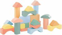 VEDES Großhandel GmbH - Ware SpielMaus Holz Bausteine in Trommel, 90 Stück, bunt