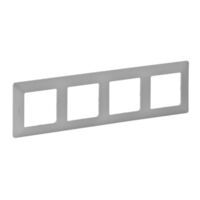 Legrand LEGR Vlife 4Fach Rahmen 754134Aluminium 754134