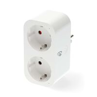 Nedis SmartLife Smart Stecker / Wi-Fi / IP21 / Leistungsmesser / 3680 W / Type F (CEE 7/7) / 0 - 55 °C / Android™ / IOS / 2-Weg / Weiss / 1 Stück