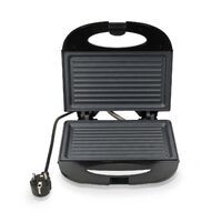 MELISSA Sandwichmaker / 750 W / Grillplatten / Automatische Temperaturkontrolle / Antihaftbeschichtung / Schwarz