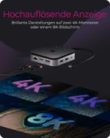Icy Box Dockingstation IcyBox USB 3.2 Type-C mit 2-fach Videoausgabe retail (IB-DK408-C41)