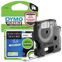 Dymo D1 Vinylband High Perf. 12 mm x 5,5 m schwarz auf weiß Zubehör Beschriftungsgeräte