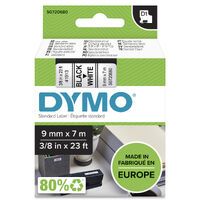 Dymo D1 Schriftband 9 mm x 7 m schwarz auf weiß           40913 Zubehör Beschriftungsgeräte