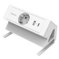 Fellowes Strommodul Schreibtisch 1xSteckdose,USB-A,USB-C wei (100137173)