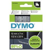 Dymo D1 Schriftband 12 mm x 7 m weiß auf transparent 45020 - Labels - A1