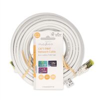 Nedis CAT7-Netzwerkkabel / S/FTP / RJ45 Stecker / RJ45 Stecker / 10.0 m / Snagless / Rund / LSZH / Weiss / Label