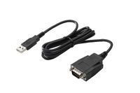 HP USB to Serial Port Adapter - Black - USB Type-A - DB-9 - Male - Male - Business