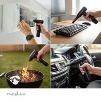 Nedis Kabelloser Turbo-Luftbläser / 200 W / 130000 U/min / Auto / Computer und Tastaturen / Draußen / Haus / Hobby & Spielzeug / Blaskraft: 180 g / 3 Geschindigkeitsstufen