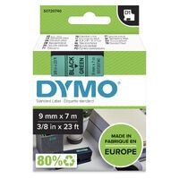 DYMO D1  Schriftband         9mmx7.0m schwarz->grün (S0720740)